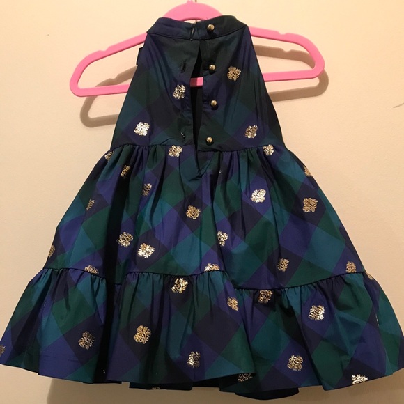 Janie And Jack Plaid Blue And Green Dress 12-18 Months NEW - Picture 7 of 7